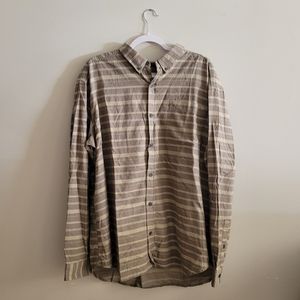 Columbia Striped Long Sleeve Button Down Top